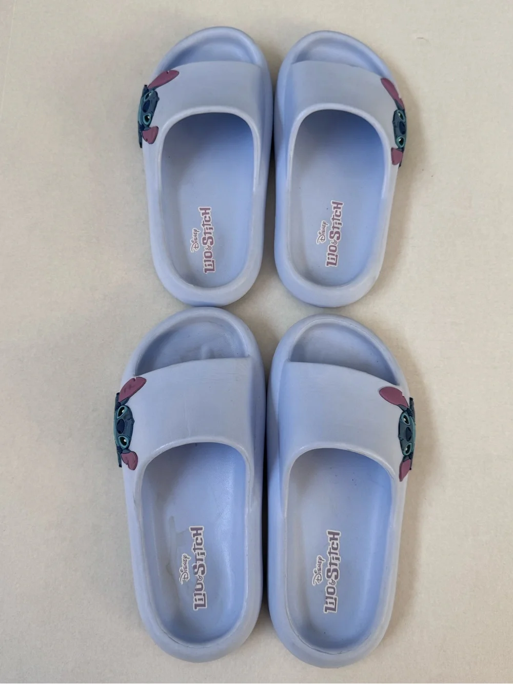 Disney Lilo & Stitch Kids' Light Blue Slide Sandals 2 Pairs